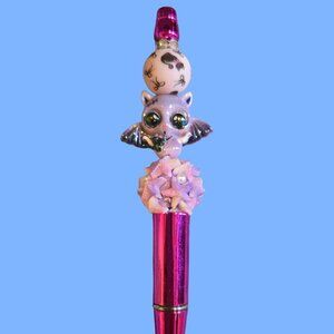 Hot pink Purple Bat ink pen~ black ink